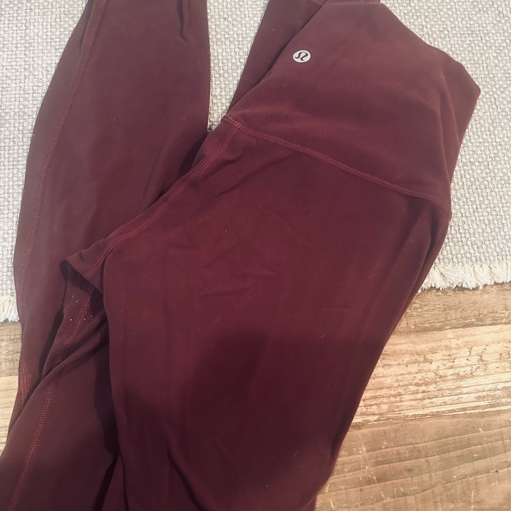 lululemon athletica Women's align Burgundy Pants. Size 6. 28”.